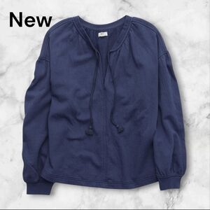 New!  Aerie Navy Crinkle Sweatshirt XL – Cozy Fall Essential